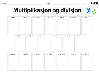Multiplikasjon og divisjon II