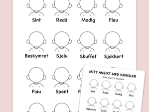 Tegn Følelser Arbeidsark