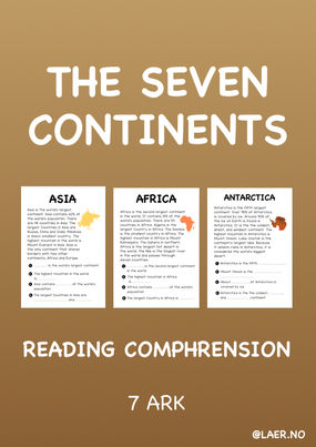 The seven continents - Reading comprehension