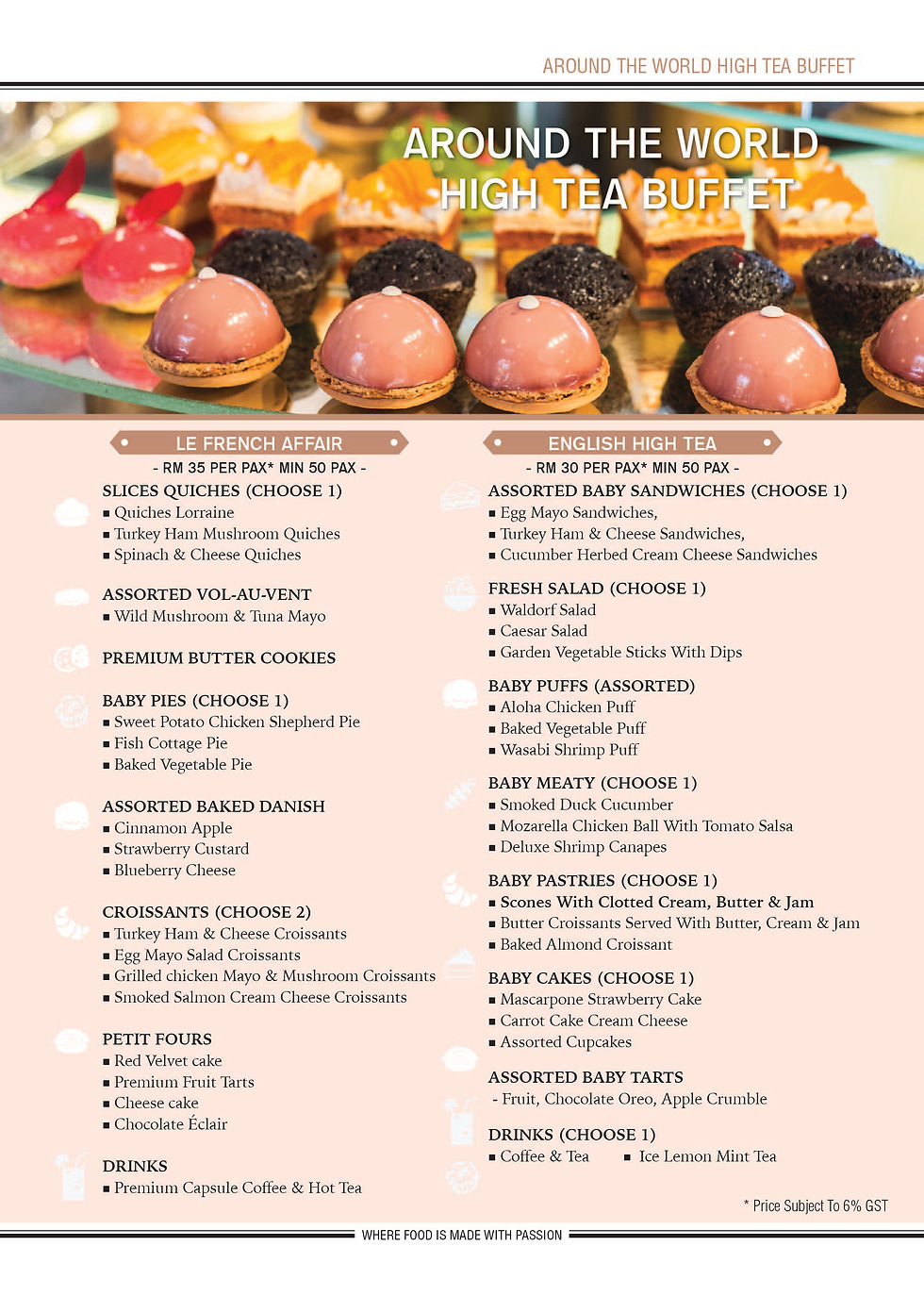 Around The World High Tea Buffet