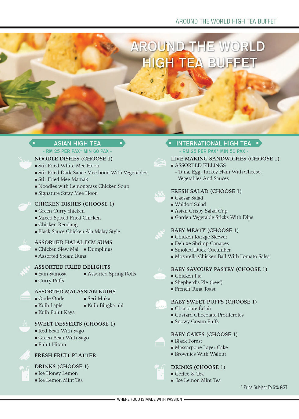 Around The World High Tea Buffet
