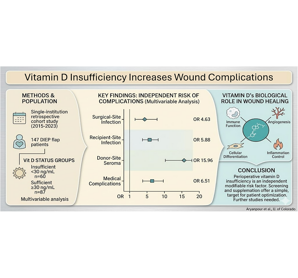 Perioperative vitamin D insufficiency impacts postoperative outcomes in abdominally based breast reconstruction