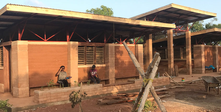 Rammed earth building ghana