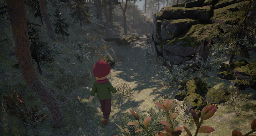 The forest with character in Unity
