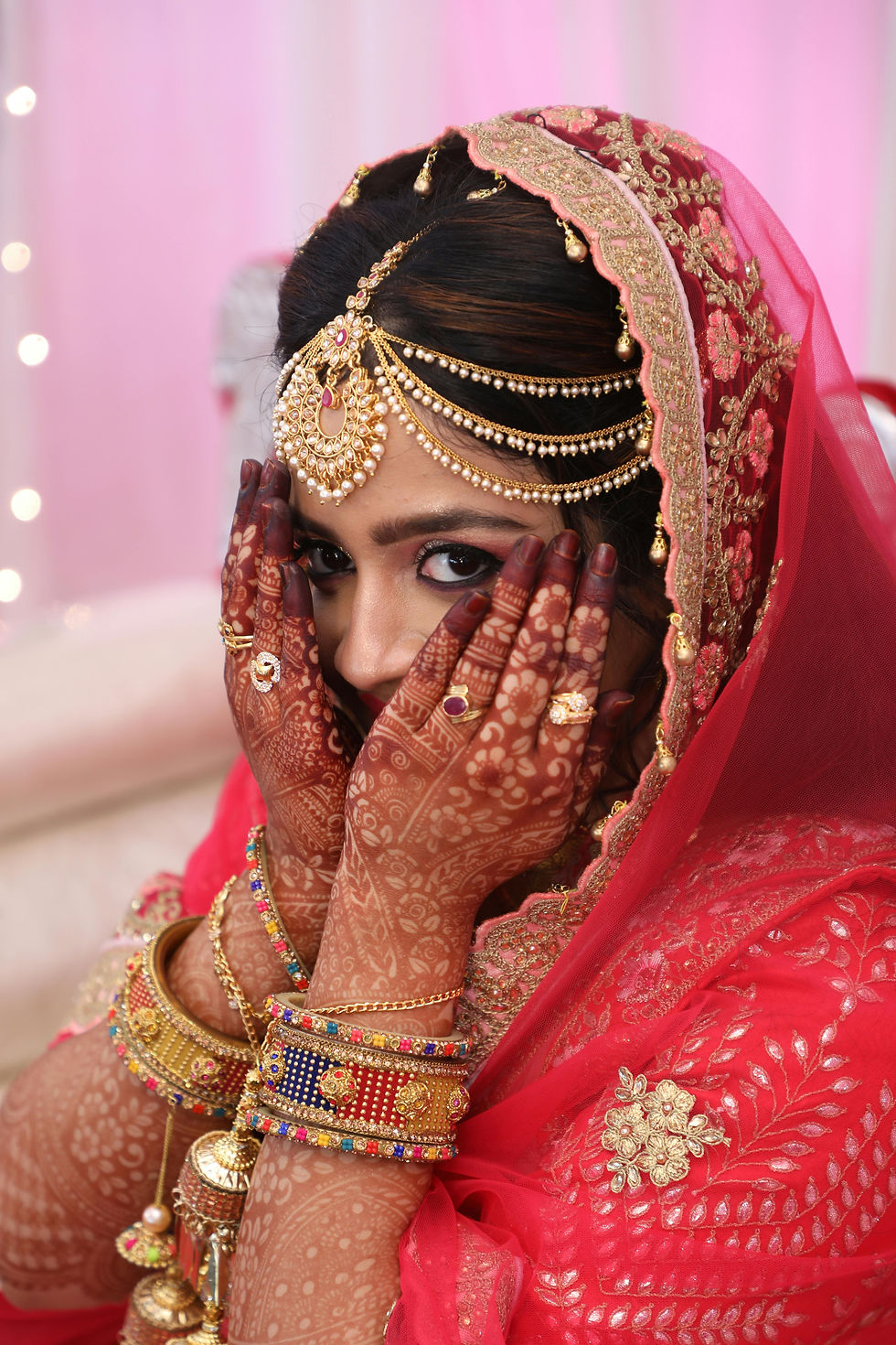 South Asian bride applying Mehndi in Melbourne