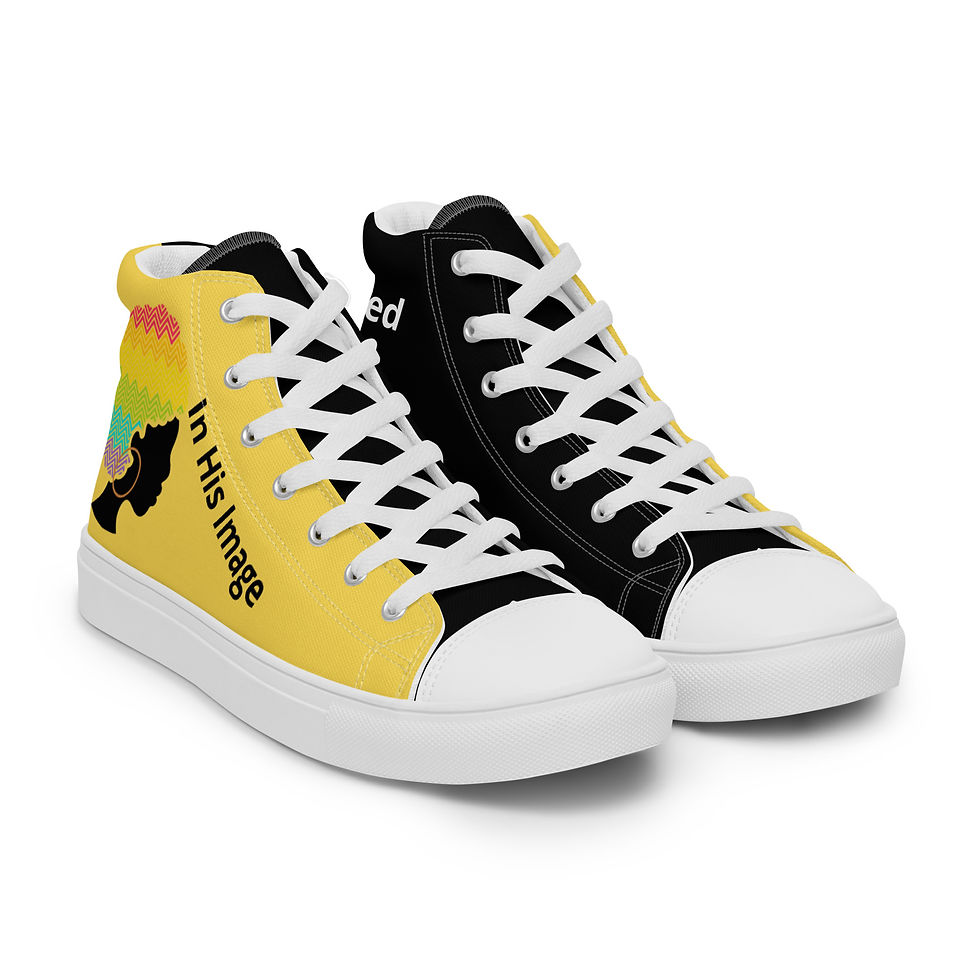 Thumbnail: In His Image Women’s high top canvas shoes
