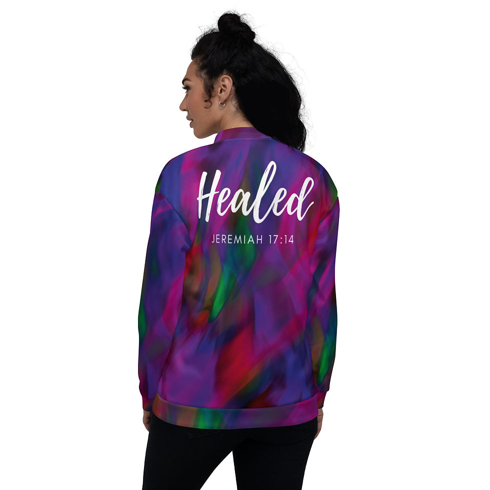 Thumbnail: Healed Multicolored Unisex Bomber Jacket