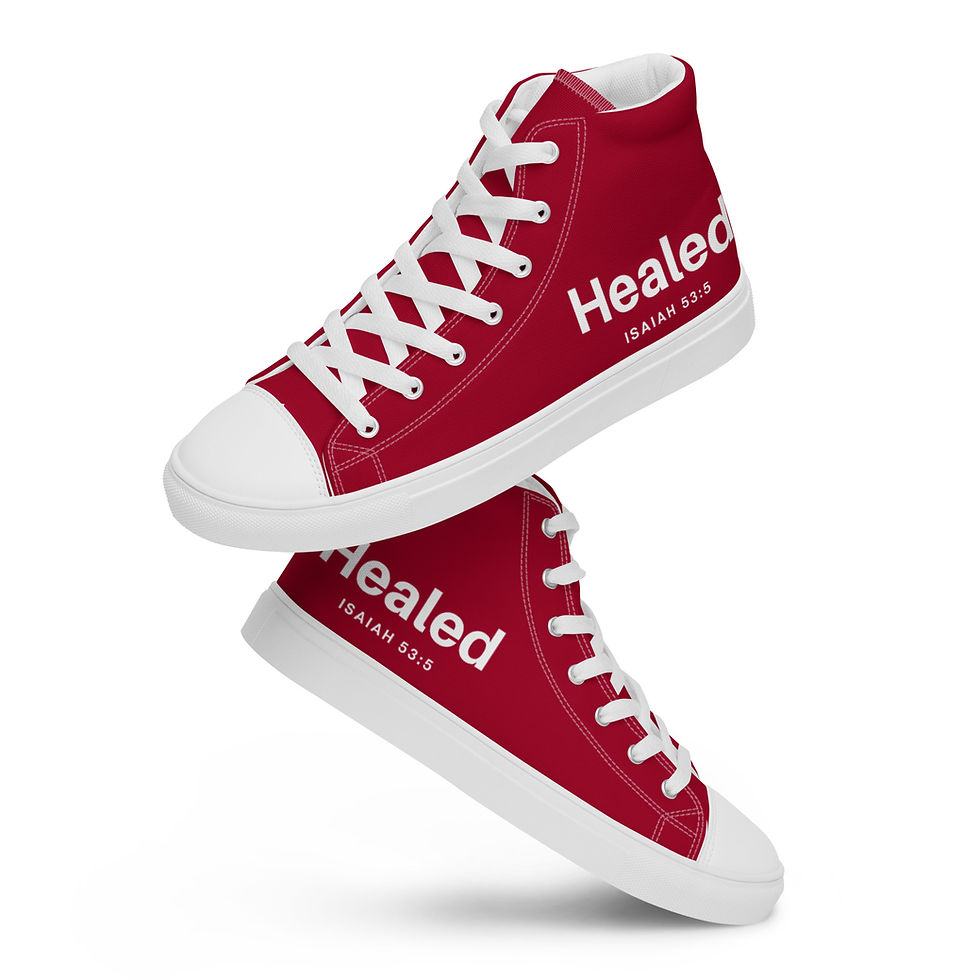 Thumbnail: Healed Men’s high top canvas shoes
