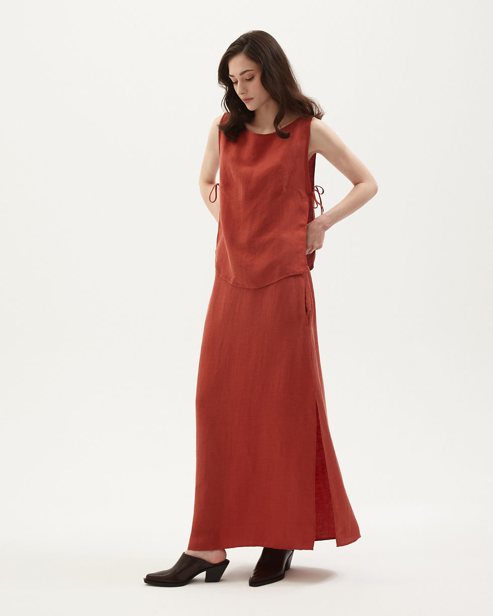 Thumbnail: Rose Long Skirt - Tile