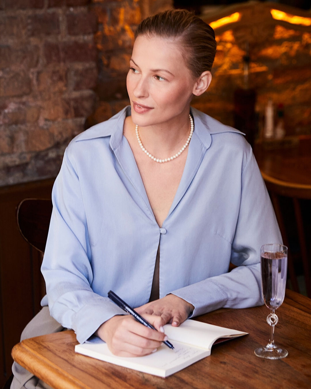 Lavender Tek Düğmeli Gömlek - Mavi