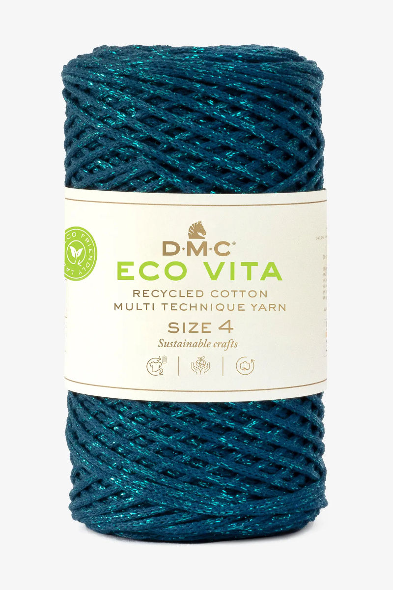 Fil coton eco vita 4 lurex canard DMC