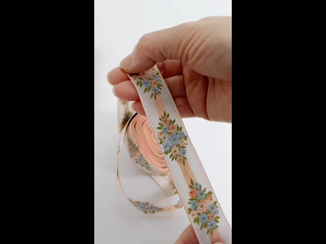Miniature : Galon fleurs rose et blanc