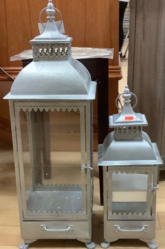 Heavy Metal Silver Grey Lantern | brassncrafts