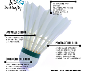 BTS Butterfly Feather Shuttlecock Intern