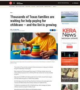 Thousands of Texas families are waiting for help paying for childcare — and the list is growing