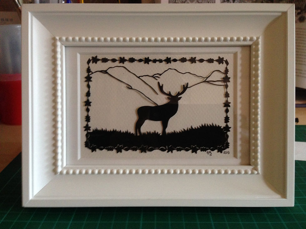 Cerf cadre blanc