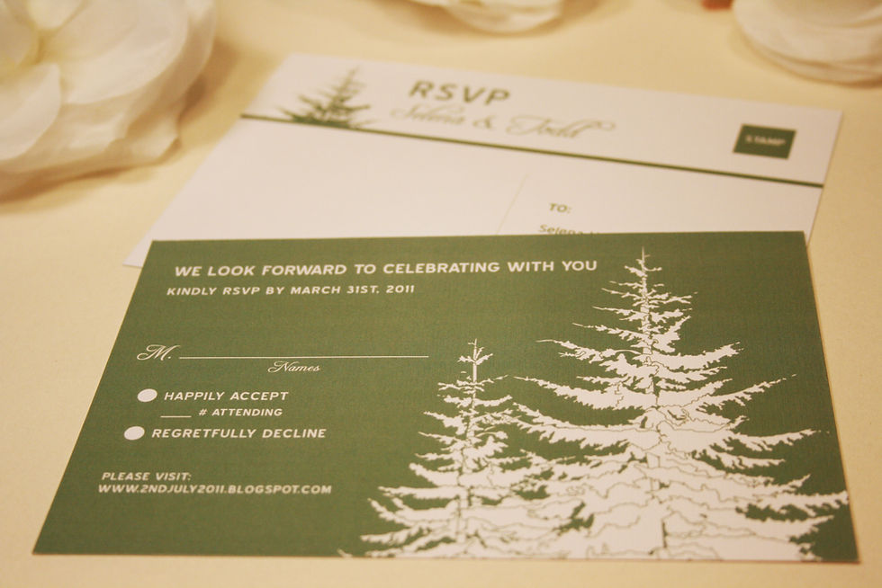 Thumbnail: Trees and Mountain Pocketfold Invitation, Douglas