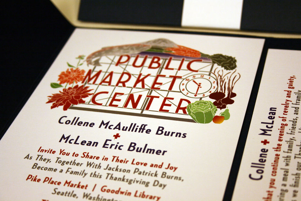 Seattle Pocketfold Wedding Invitation