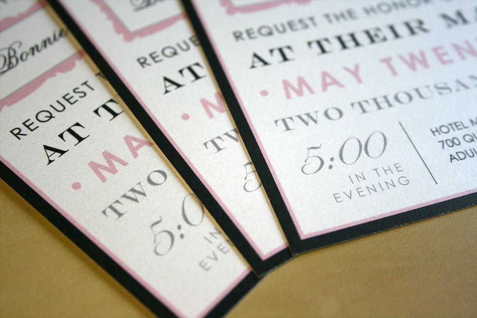 Thumbnail: Pocketfold Vintage Playbill Wedding Invitation