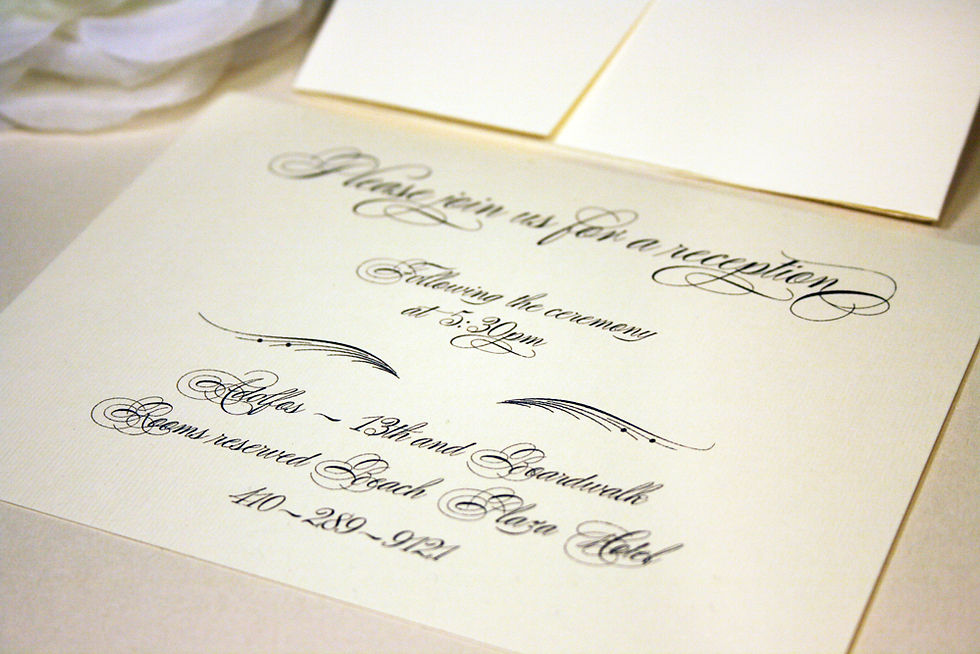 Thumbnail: Chic Script Pocketfold Wedding Invitation