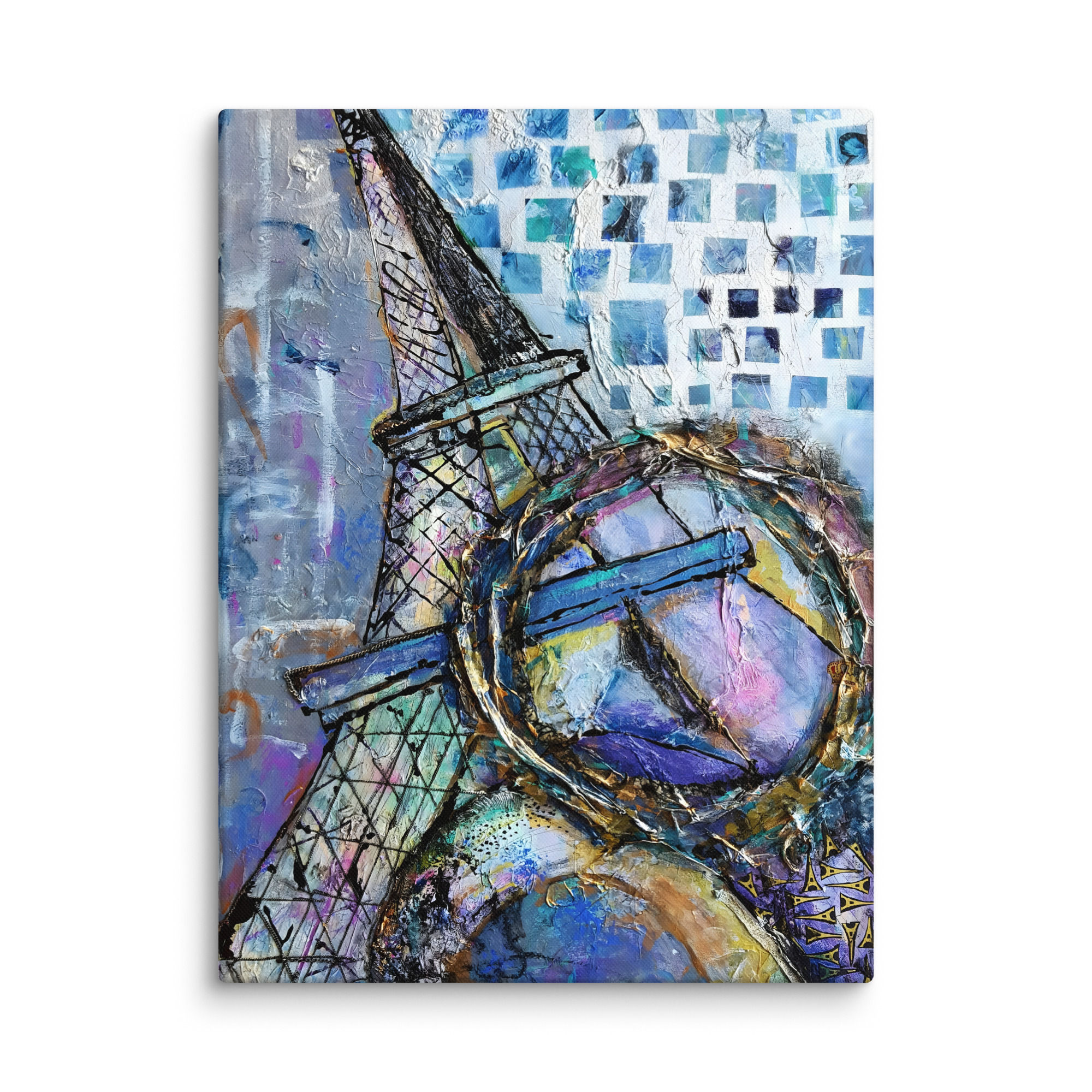 Leaning Eiffel Canvas Wrap