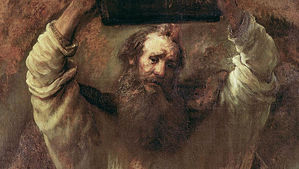 Rembrandt - Mose zertrümmert die Gesetzestafeln