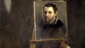 Annibale Carracci - Selbstbildnis auf der Staffelei
