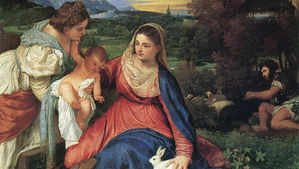 Tizian - Madonna mit dem Kaninchen