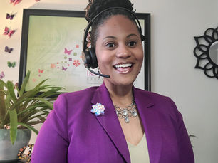 Dr. Erica Walls conducting a coaching session via Zoom.