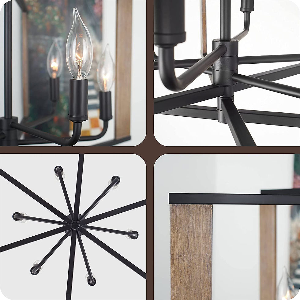 Miniatura: Home decor foldable design wooden frame candle hanging light