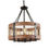 Thumbnail: Rustic design round wooden chandelier with hemp rope decor