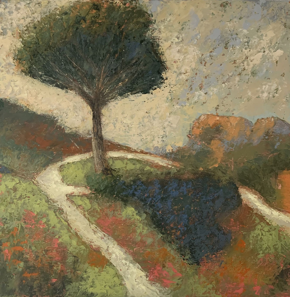"Là où j'ai cherché ton cœur", 30x30, Huile et cire froide