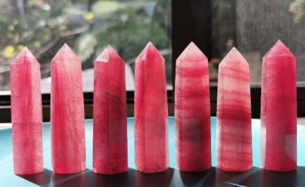 Angelic Light-Infused Strawberry Quartz Crystal Tower (7-8cm)
