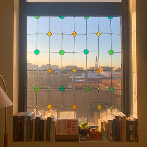 dorm room stained glass window