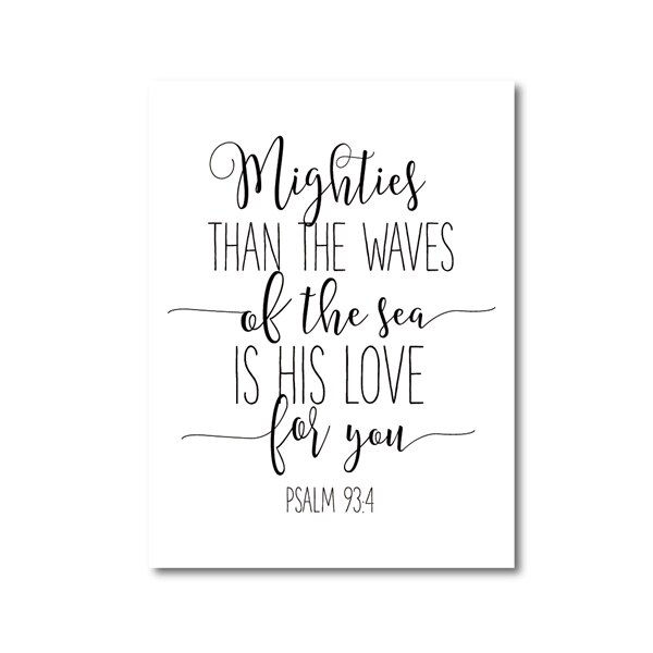 Thumbnail: Bible Verse Psalm 91:4 Poster Canvas Art Prints