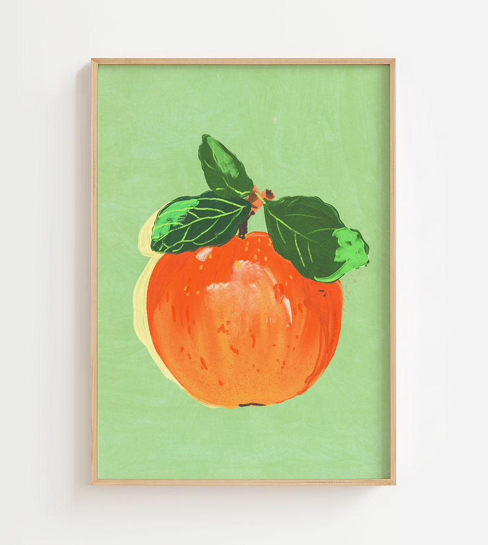 Plakat Jabłko autorstwa Gigi Rosado – artystyczna ilustracja jabłka