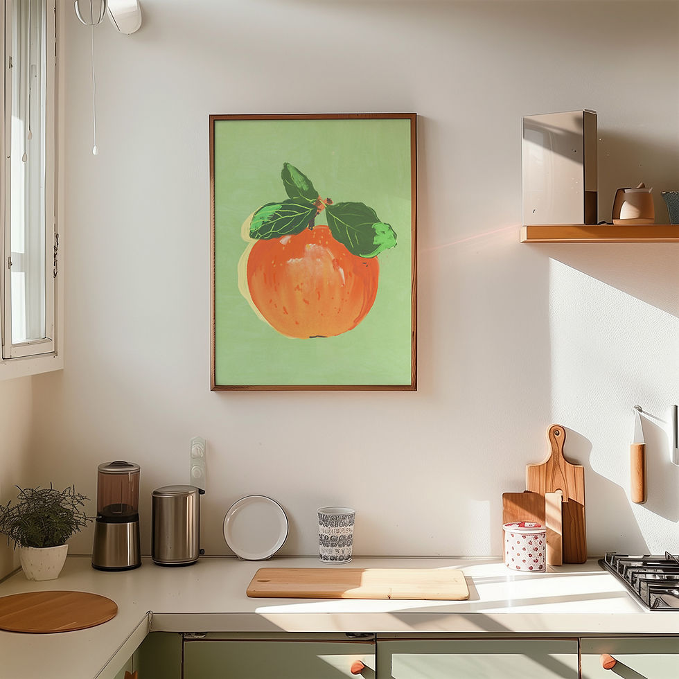 Plakat Jabłko autorstwa Gigi Rosado – artystyczna ilustracja jabłka
