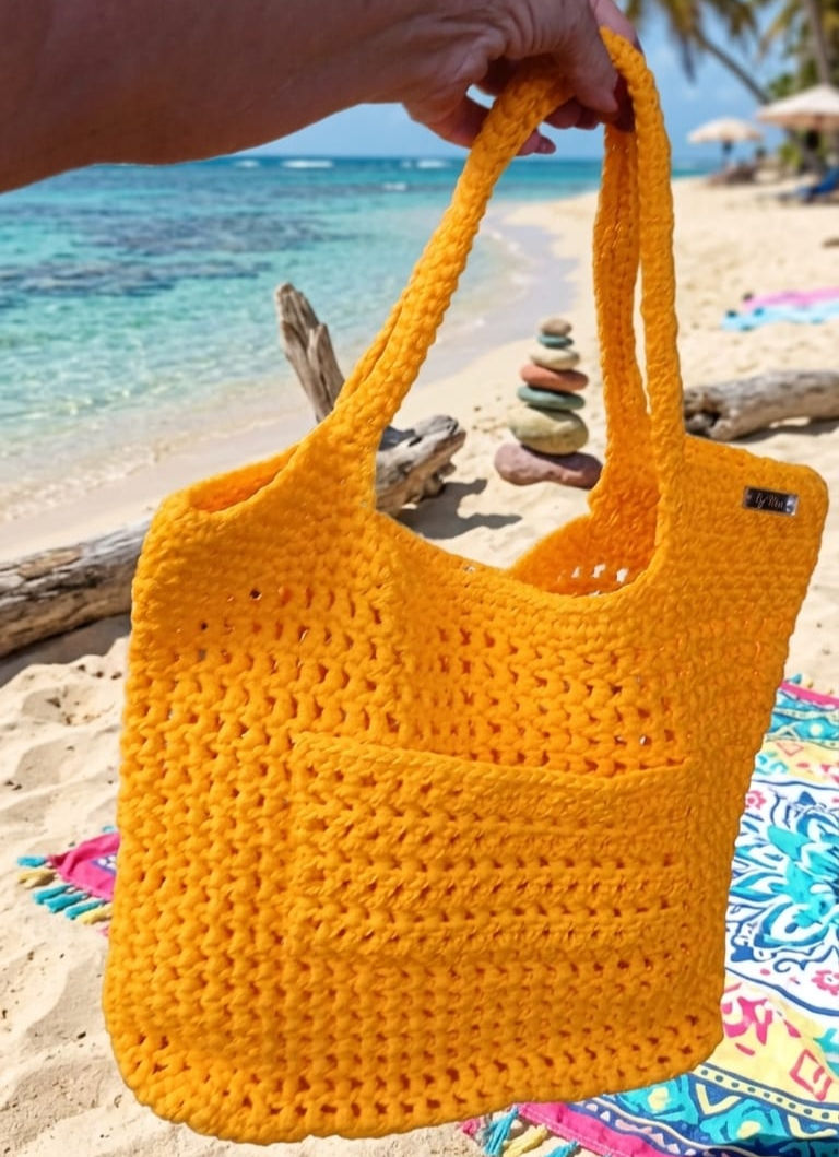 Bolsa de Crochê – Praia Amarela