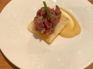 Batata suflada com Steak Tartare