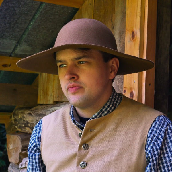 Thumbnail: Wool Felt Hat Brown Front View