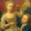 Thumbnail: 18th Century Painting of girl Blowing Bubbles with Boy