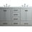 Thumbnail: 60" Malibu Grey Double Sink Vanity