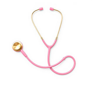 pink stethoscope women's healthcare gold accents horizontal.jpg