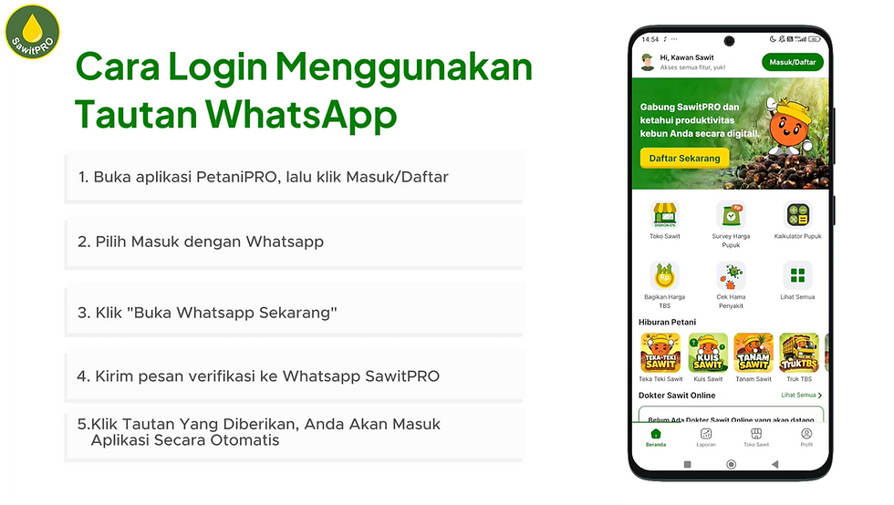 Cara Masuk PetaniPRO dengan Whatsapp