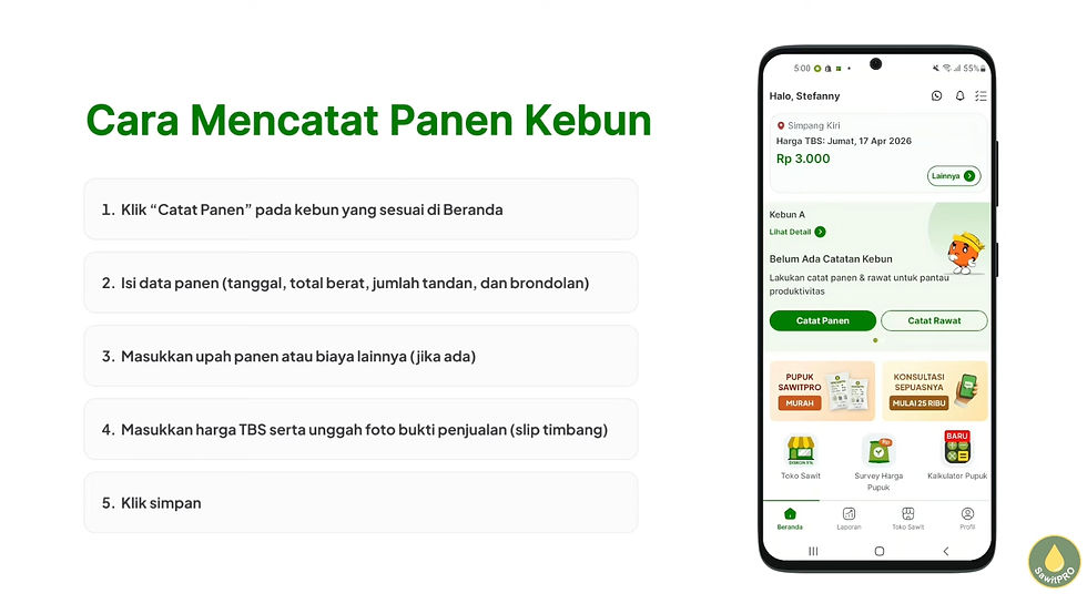 Cara Mencatat Hasil Panen