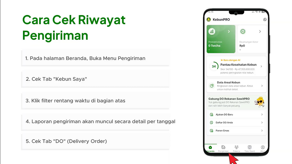 Cara Cek Riwayat Pengiriman & DO