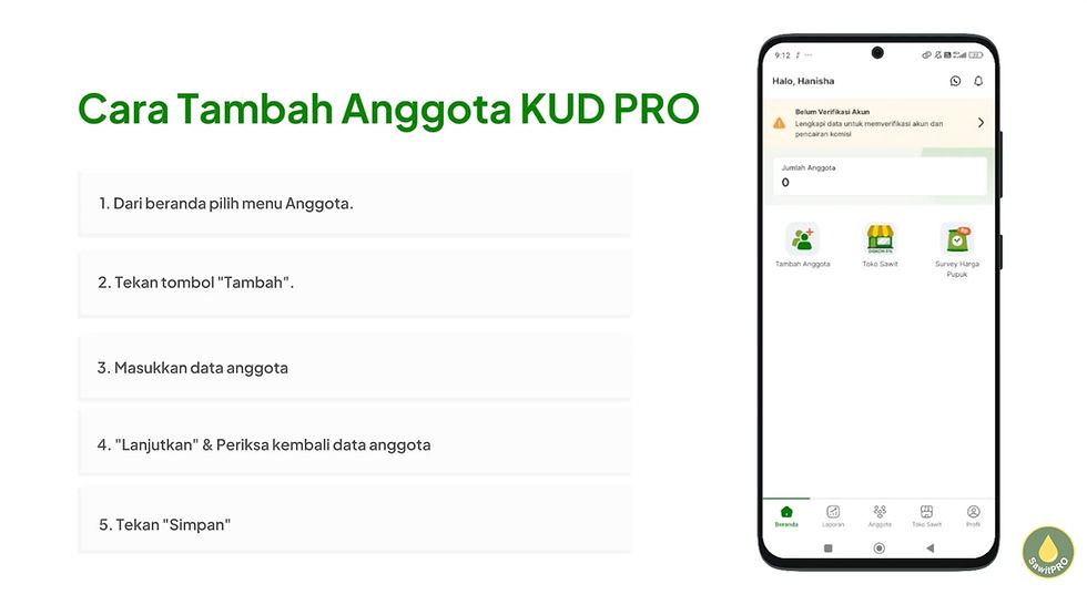 Cara Tambah Anggota KUDPRO
