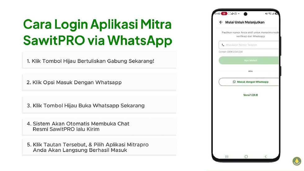 Tutorial Login Aplikasi MitraPRO via WhatsApp