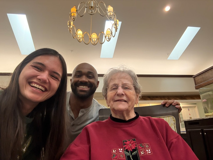Dr. Tom Wagner's mother alongside her grandaughter Annalise and her husband