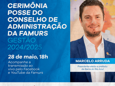 Marcelo Arruda assumirá presidência da Famurs em cerimônia restrita na próxima terça-feira (28)